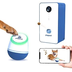 PupPod-Rocker-Training-Treat-Tossing-Camera-Dispenser-Puzzle-Dog-Toy--Dispenses-Dog-Treats--Puppy-Treat-Game--Electronic-Pet-Training-Tool-for-Use-with-Smartphones Electronic Pet Training Tool