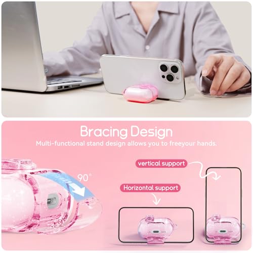 Image of for AirPods 4 Case 2024 with Safety Lock,Glitter Pink
