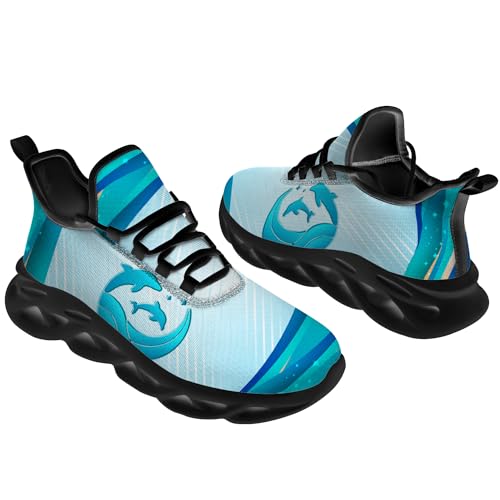 Custom Dolphin Sneakers Men Women Running Shoes Add Name Lightweight Walking Tennis Shoes Gifts for Men Women3