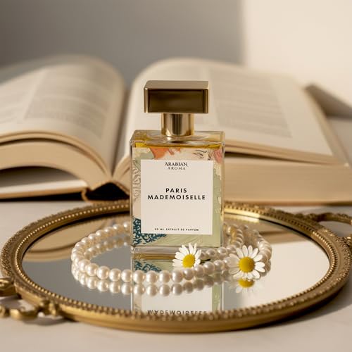 Image of Arabian Aroma Paris Mademoiselle for Women | Deep Amber Floral Fragrance | Long-Lasting Premium Arabic Scent, Extrait de Parfum, 50 Ml.