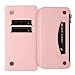 Rfvzubemok Compatible with Tecno Spark 7 4G,Compatible with Tecno Spark 7T 4G Flip Kickstand Zipper Card Slot Wallet, Protective Case Pink