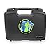 Casematix Toy Box Case Compatible with Up to 4 Untamed T Rex or Untamed Raptor Fingerlings Untamed Dinosaur Toys in Custom Blue Foam Compartments, Includes Case Only, Black