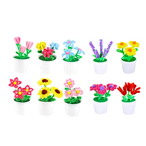Angoily DIY Flower Pot Accessories Kit 4pcs Sunflower Craft Kit Pipe Cleaners Creative Boys and Girls Educational Toy for Wedding Proposal Anniversary