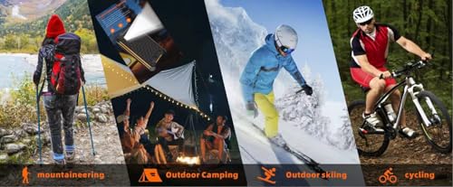 Image of LRSA Solar Power Bank, 20000mAh, Foldable Multiple Solar Panels, Portable Charger for Outdoor Use