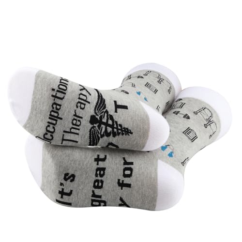 PXTIDY 2 Pairs Occupational Therapy Socks - OT Student & Therapist Gift3