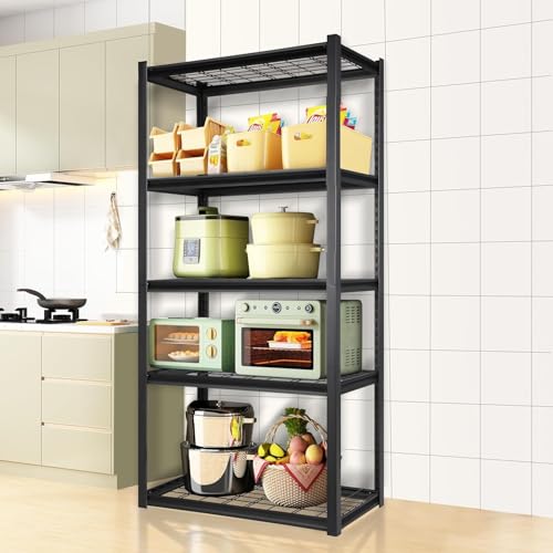 Pachira - Scaffale a 5 ripiani, 183 x 91 x 42 cm, resistente, per cucina e garage
