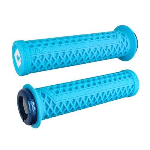 ODI Vans V2.1 MTB LockOn Grips Lock On Light Blue w/Checker Clamp 130mm