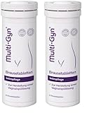 Multi-Gyn Brausetabletten – Vaginaldusche auf Basis natürlicher Inhaltsstoffe für eine sanfte und optimale Vaginalhygiene – für Intimdusche Dusche Frau - 10 Tabletten pro Packung (Packung mit 2)