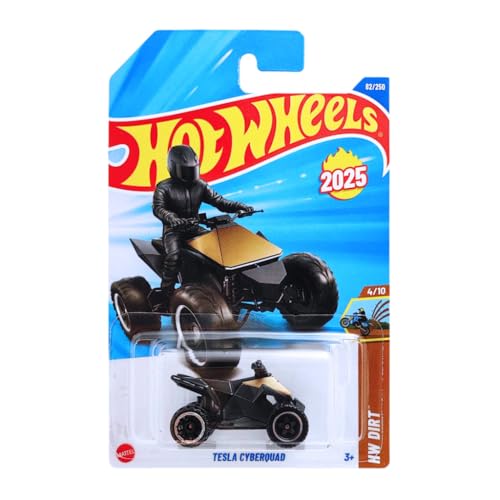 Image of Hot Wheels Tesla Cyberqued HW Dirt Ages 3 Years and Up 82 /250 (Black)