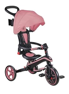 Globber Explorer Trike Foldable 4in1 Rosa Kinderwagen