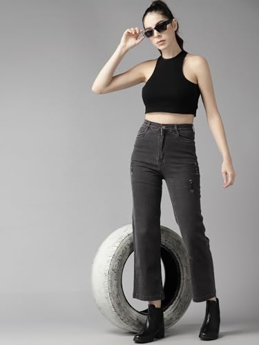 Image of GUTI Womens High Rise Crop Length Jeans()