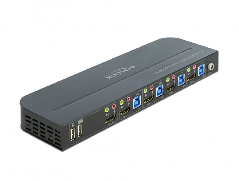 Rear view of the DeLOCK 11483 KVM Switch showing input and output ports