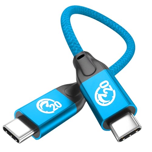 UseBean Cable USB C a USB C 100W 0.2M, Corto USB 3.2 Gen2X2 20Gbps Tipo C Cable de PD Carga Rápida de Vídeo 4K@60Hz,para iPhone 15 Plus Pro Max,MacBook,iPad Pro,Galaxy S24/S23+/Ultra/S22