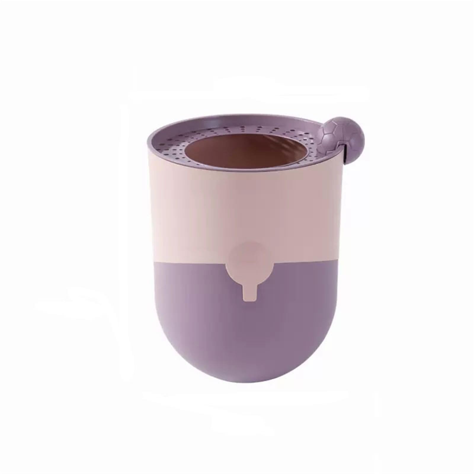 Papelera pequeña morada para escritorio de interior