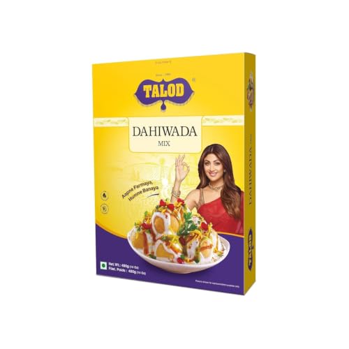 Talod Instant Dahiwada Mix - 400gm | 100% Vegetarian, No Artificial Flavours & Colours Dahi Vada Mix | Traditional Recipe | Ready to Cook Authentic Indian Chaat at Home | Soft & Fluffy Bhalla Premix