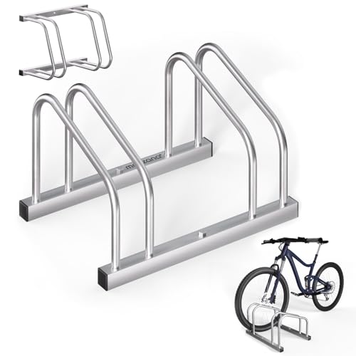 Monzana® Rastrelliera per Biciclette 2 Posti per Pneumatici 35-60 mm Porta Bici Posteggio per Bicicletta