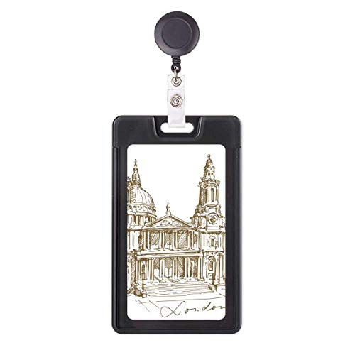 Porte-badge rétractable Saint-Paul de Londres idéal pour pass et clés