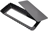 Vista 3 de Hoshen 2 piezas de molde para hornear pizza de 4.5 pulgadas, molde movible con revestimiento antiadherente, molde para pastel de crisantemo, sartén