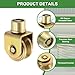 uxcell 2.3 Inch Sliding Gate Wheels, 4Pcs 360-Degree Rotatable V Groove Caster Pulley Block with Bracket for Track Rail Sliding Gate Industrial Machine, Gold