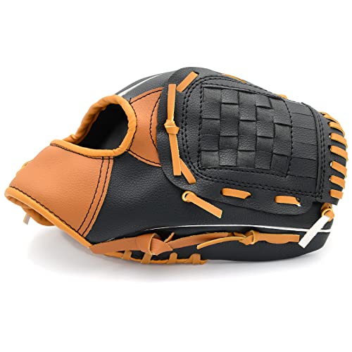 Baseball Glove, Softball Mitt, Baseball Mitt，9.5''-12.5'' For T-Ball Youth Adult Training And Beginner Play, Softball Glove Left Hand Glove, Right Hand Throw (Brown B, 10.5"| Ages 6-10) #TOP1