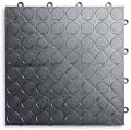 RaceDeck CircleTrac, Durable Copolymer Interlocking Modular Garage Flooring Tile (48 Pack), Graphite