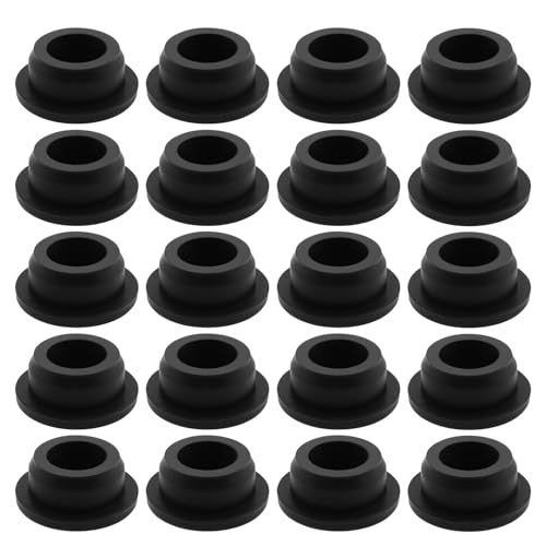 OTOTEC 20pcs 33x13.5x26mm Silicone Hole Plugs Solid Sealing Hole Plug End Cap Silicone Solid T Type Hole Plug for 25mm Apertures Bottles Pipes Flower Pots