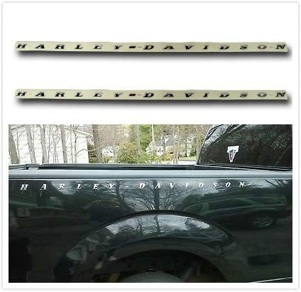 Lolosale Custom Harley Bedside Davidson EMBLEM 3D BLACK BADGES For F150 F250 F350 (2X Silver)