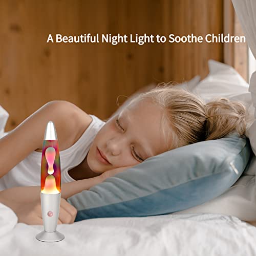 Poadmebua Rainbow Lava Lamp, Beautiful Liquid Motion Lamp With White Wax That Flows Like Lava In Colorful Bottle, Multi-Color Mood Light With Relaxing & Soft Light For Home, Office, Bedroom Decor #TOP3