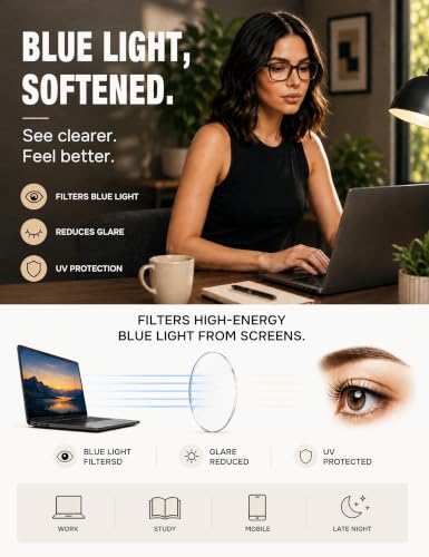 Image of TIJN Sleep Glasses for 99.9% TR90 Blue Green Light Blocking Dual AR Coatings Red Lens for Computer Gaming Reduce Eyestrain