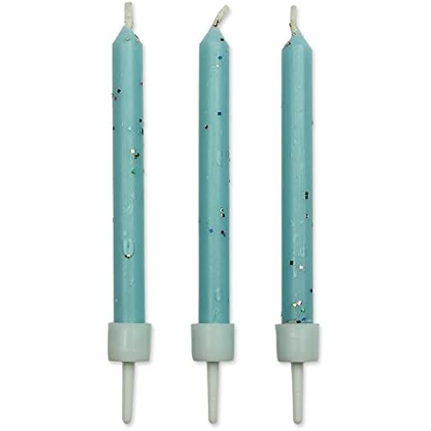 PME Velas de Color Azul con Purpurina, Paquete de 10 Cover