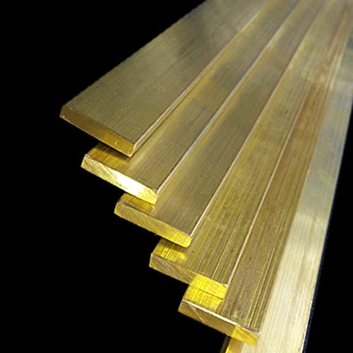 Davitu Wires & Cables - 5pcs H59 Brass decorative strip Flat Bar Brass Row Brass block Grounding Copper Bar Copper Square Bar Thich 3mm Length 200mm - (Length: 5pcsx200mm length, thick 3 width 25mm)
