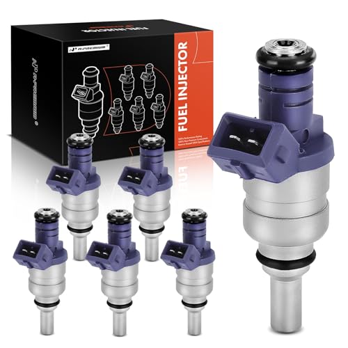 A-Premium Fuel Injectors Compatible with BMW 330Ci 2001-2004, 330i 2001-2004, 330xi 2001-2004, X5 2001-2006, 530i 2001-2005, X3 2004-2006, Z4, Z3, L6 3.0L, Set of 6, Replace# 13641439800