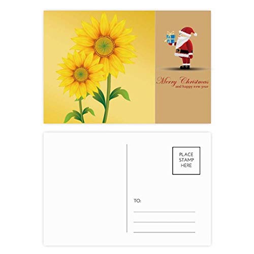 Cartes postales tournesol jaune en lot de 20 pour correspondance