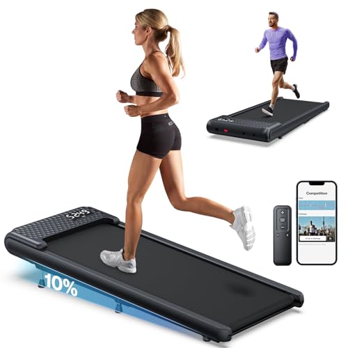 WELLFIT Walking Pad Treadmill with 10% Incline for Home,Office,Apartment,265LB Capacity,2.5HP Low Noise Under Desk Treadmills Workout Equipment for Home Gym