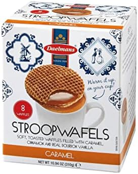 Daelmans Stroopwafels - Jumbo Caramel Wafers - 310 gram per Cube Box - Authentic Dutch Caramel Waffle - Stroopwaffels