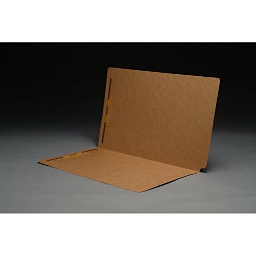 Legal Size Kraft Folders With Fasteners - 17pt, Full Cut Tab, Box Of 50, Fastener Positions 1 & 3
