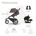 UPPAbaby Ridge Jogging Stroller + Mesa V3 Car Seat Travel System Combo – Cup Holder, Bug and Rain Shields, Car Seat Base, and Infant Insert Included – Theo (Dark Taupe) + Jake (Charcoal)