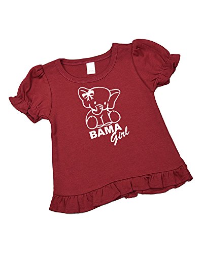Girls Short Sleeve Ruffle Top - Bama Girl