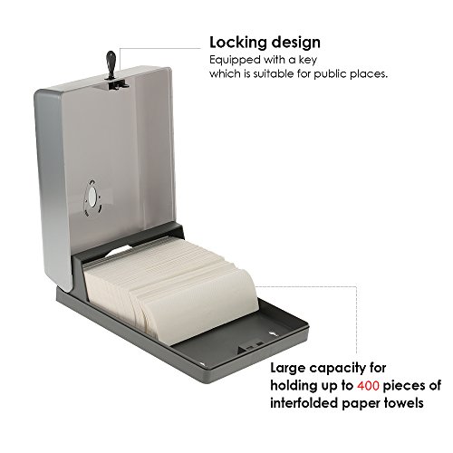 Bathroom Tissue Paper Towel Dispenser Box Cover Napkins Container, Multifold Towel Holder