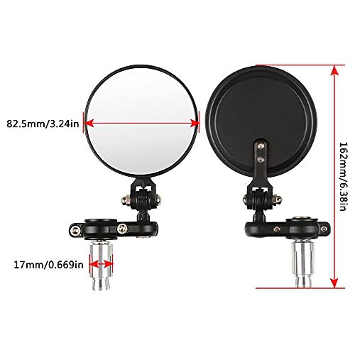 Espejos retrovisores 22mm antirreflejo para Husqvarna 701 Supermoto un par negro 8
