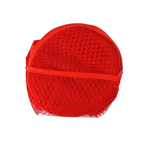 PRETYZOOM Panier à Linge Pliable Rouge en Nylon avec Armature en Fil D'acier, Facile à Ranger, pour Linge Sale, Jouets, Bureau ou École
