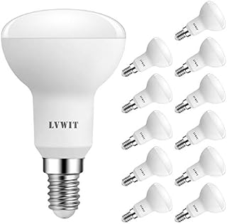 LVWIT Warm White E14 Spotlight Bulb, R50 Led Reflector Screw Bulbs 2700K,4.9W Replace 40Watt, 470Lm, Spotlight Screw Bulbs,120 Degree Beam Angle, E14 R50 Led Light Bulb,Non-Dimmable 12 PCS