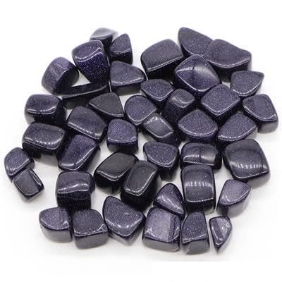 WGPHD Meditation Home Natural Malachite Turquoise Quartz Crystals and Healing Stones Tumbled Bulk Mineral Specime Gemstones Home Aquarium Decoration (Color : Blue Goldstone Sand)