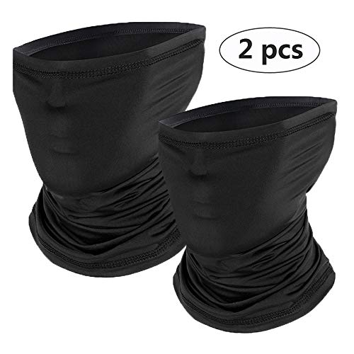 Face Coverings for Men Unisex Face Scarf Bandana Outdoor Fishing Headwear Bandana Sports Neck Gaiter Black