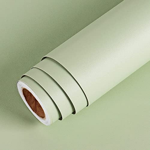 Livelynine Carta Adesiva per Mobili Verde Chiaro