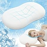 AIRSKY Side Sleeper Pillow,Soft Memory Foam Pillows, Cooling Neck Pillow for Sleeping, CertiPUR-US Certified, Odorless, Dreamers Relief Pillow,Deep Sleep,Low-Profile Edition,M1,White