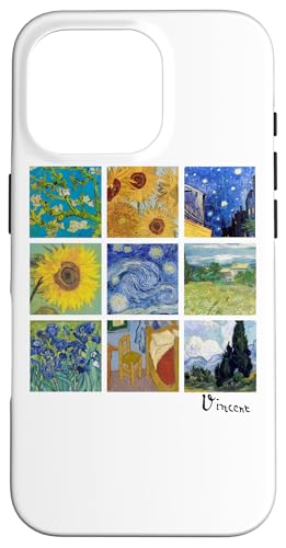 ゴッホの絵画、ひまわり、星月夜 スマホケース iPhone 16 Pro 用
