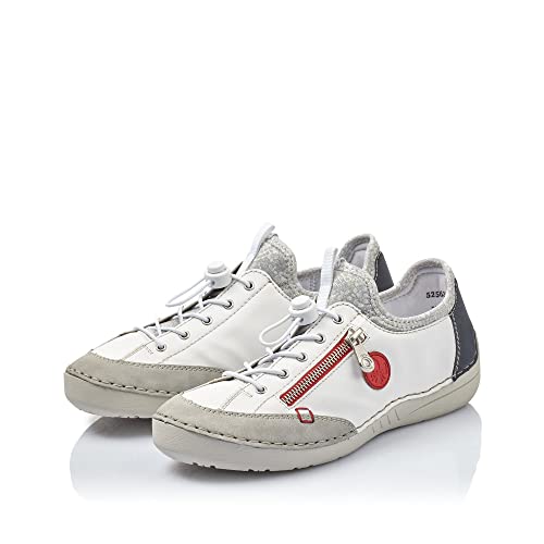 Rieker Women Lace-Up Shoes 52563, Ladies Comfort Shoes,Comfort Low Shoe,Laces,Comfortable,White (Weiss Kombi / 40),38 EU / 5 UK - Image 6