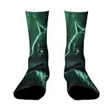 BTCOWZRV Mid-Calf Socks for Unisex, Casual Long Green...