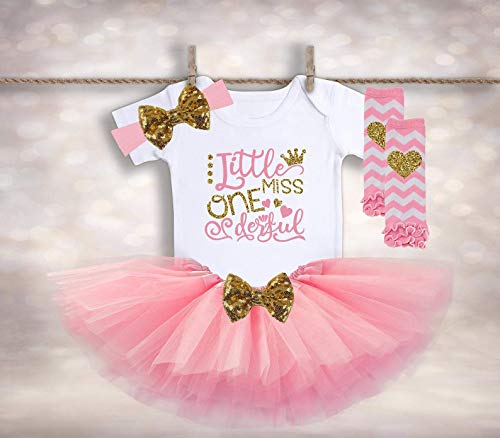 Little Miss ONE derful - First Birthday Outfit - 1st Birthday Girl Outfit - Cake Smash Outfit - First Birthday Tutu - Birthday Girl Outfit